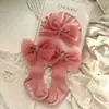 Conjunto de Gorro y Calcetines para Bebé Niña, Gorro de Hilo con Corona Floral, Gorro Protector de Fontanela para Recién Nacido, Gorro Indio