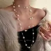 Moda Coreana Cadena Larga de Perlas Cadena para Suéter Atmósferica Nueva Otoño e Invierno Accesorios Cadena de Celebridad de Internet Elegante con Personalidad