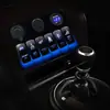 Carregador de Carro Painel de Interruptores Basculantes de 6 Posições Carregador USB Duplo 5 Liga-Desliga com Display Digital Voltimetro Carregador de Carro