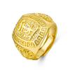 Anillo clásico de Vietnam con baño de oro, palabra de fortuna, flor de coche exquisita, anillo para hombre, fabricantes de joyería con baño de oro en representación de cabello