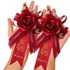 Nuevo ramillete de boda chino para novio y novia, padrino y dama de honor, ramillete de boda, juego completo de suministros para boda