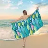 Toalla de playa de microfibra impresa digitalmente, de secado rápido y absorbente, toalla de baño de tamaño grande, chal y tapete para vacaciones en la playa
