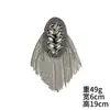 Ombreiras de Borla de Miçangas Feitas à Mão Estilo Metal Punk Transfronteiriço Adesivos de Tecido Bordados Decoração de Acessórios de Roupa com Miçangas