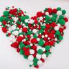 Decoração de Natal transfronteiriça acessórios de joias com bolas de lã de poliéster ornamentos criativos DIY para crianças materiais de decoração atacado