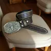 Cinturón de Vaquero Occidental Moderno Retro Juvenil Punk con Relieve para Hombre Tachonado de Cuero Venta al por Mayor en Stock