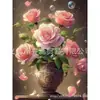 Nova pintura de diamante 5D DIY transfronteiriça de flores e girassóis, bordado completo com diamantes, pintura em mosaico de diamantes, pintura com adesivo de diamante