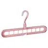 Percha de Plástico para Ropa Hogareña Plegable Multifuncional Estante de Almacenamiento Giratorio de Nueve Agujeros Perchero Mágico de Nueve Agujeros Soporte para Ropa de Armario