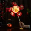 Linternas de Molinillo para el Festival del Medio Otoño 2026 Linternas de Mano para Niños Estilo Tradicional Juguetes Hechos a Mano Manualidades Decoración Ambiente del Año del Caballo