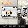 Frete Grátis para Fechaduras de Porta Externa Doméstica Interna em Aço Inoxidável, Portas de Quarto de Dormitório, Fechaduras Antifurto Antigas, Tipo Universal