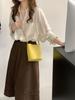 Bolso Cubo Pequeño Sencillo, Bolso de Piel Genuina para Mujer, Nuevo Modelo 2026, Piel de Vaca de Primera Capa, Bolso de Hombro, Bolso de Axila, Bolso Cruzado para Mujer, Sensación de Alta Gama