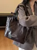 Bolso tote de cuero encerado estilo Maillard vintage para mujer, bolso de gran capacidad para el día a día, bolso de hombro y para debajo del brazo para mujer, transfronterizo