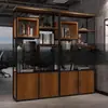 Divisória de Sala de Estar Estante de Livros Combinação Simples de Ferro de Piso Rack de Armazenamento Estante de Livros de Escritório Armário de Armazenamento de Entrada