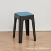 Taburete de plástico grueso para adultos, Banco sencillo para el hogar, Taburete cuadrado apilable con asiento suave, Taburete alto para mesa de comedor de sala de estar