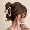 Para cabelos grossos, presilha de tubarão acrílica da moda, presilha de cabelo francesa fofa em formato de coração, presilha de garra com laço elegante para mulheres