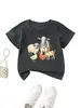 Amazon eBay Estación Independiente Casual Cómodo Divertido Unisex Niños Oveja Vaca Pollo Pato Cuello Redondo Manga Corta Camiseta Capa Base