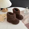 Zapatos de Algodón para Niños de 3-6-8 Años Zapatos Cálidos para Bebé Zapatos Peludos para Niñas Botas de Algodón Cálidas de Invierno Zapatos Antideslizantes para Niños