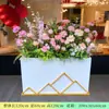 Arreglos Artificiales de Hortensias y Rosas en Cajas de Flores Mixtas y Macetas para Balcón, Oficina de Ventas, Restaurante, Sala de Estar y Decoración de Divisiones