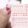 Nuevas pegatinas de arte de uñas transfronterizas ins corazón rojo cartas de póker A Día de San Valentín corazón de póker pegatinas adhesivas para uñas