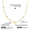 Colar Europeu e Americano silencioso e bonito para mulheres, aço inoxidável, ouro 18k, pingente de estrela de cinco pontas, zircônia, corrente de clavícula, não desbota a cor, atacado