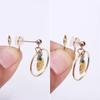 Cobre banhado a ouro 18K Mosquito Incenso Placa Clipe de orelha Hamburg Ear Plug Sem furos para orelha Clipe de orelha Conversor de clipe de orelha Acessórios de joias DIY