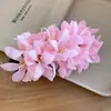 Pasador de Flor de Tela Estilo Vacaciones Súper Hada, Gama Alta, Exquisito, Pinza de Pato Versátil, Diseño de Moda, Elegante Accesorio para el Cabello