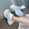 Cave Shoes Roupa de verão feminina Chinelos da moda Sola plataforma Sapatos de pai Sapatos de jardim Sandálias de sola grossa Baotou Atacado feminino