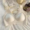 Sujetador de Estilo Chaleco sin Costuras, sin Aros, con Recogido y Recogida Lateral para Mujeres, Ajustable, Ropa Interior Integrada Desmontable para Mujeres