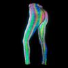 2026 Novas Leggings Originais com Estampa de Cogumelos Coloridas Refletivas Estilo Europeu e Americano Cintura Alta Feminina Elásticas Esportivas Casuais