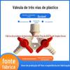 Válvula de Esfera de 4 Vias Disco de Aeração Válvula de Ar de Três Vias Plástico Interruptor de Controle de Volume de Ar Conector Tubo de Gás de Passagem Direta Resistente à Corrosão