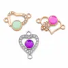 Colgantes de la serie de corazones incrustados de diamantes para collares, pulseras y accesorios DIY, venta directa del fabricante, disponibles para lotes mixtos y comercio transfronterizo