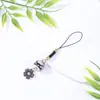 Llavero Colgante de Gato de Cerámica Sakura Colgante para Lanyard de Teléfono Móvil Colgante de Cadena Colgante de Flor Joyería de Estilo Lindo Venta Directa