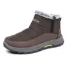 Sapatos Personalizados Masculinos Inverno Novo Estilo Masculino Plus Veludo Espessado Sapatos de Algodão Sola Grossa Antiderrapante Moda Slip-on Botas de Neve Masculinas