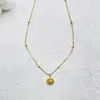 Nuevo Collar de Ojo de Tigre Natural Original de Moda de Nicho Cadena de Collar Exquisita Versátil para Mujer Cadena de Collar Simple de Moda