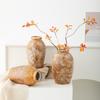 Jarrón de Cerámica Retro Shumen Jarrón de Cerámica para Flores Secas Decoración Zen para Sala de Estar Arreglo Floral Hidropónico Adornos Florales de Gres