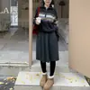 Falda midi plisada de punto de lana para mujer, nueva colección otoño/invierno 2026, de cintura alta, adelgazante, versátil, estilo línea A, moderna