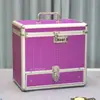 Caja de Joyas con Candado de Contraseña Gran Capacidad Estuche de Maquillaje Portátil Caja Multifuncional para Joyería de Mano Caja de Maquillaje Regalo de Princesa