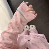 Pijama retro rosa de lunares con solapa y manga larga estilo coreano para mujer, colección de verano 2026, conjunto casual de pantalones largos talla grande para casa