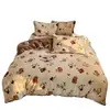 Juego de colcha acolchada de terciopelo de leche para invierno, incluye una funda de edredón de forro polar coral engrosada y cálida, ropa de cama de forro polar reversible de una sola pieza