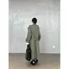 Zedaijiayi Estilo Coreano Pedido do Cliente Material Suave ao Toque Lavado Cinza de Alta Qualidade Casual Estilo Britânico Longo Trench Coat para Mulheres Verão