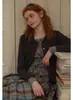 Rina Bery Colorido Perezoso Combinación Falsa de Dos Piezas Básico Casual Versátil Ropa de Trabajo 2025 Nuevo Top Tejido