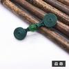 Hebilla de placa hecha a mano con botón, con cuentas de jade, de una sola rueda, para cheongsam, traje Tang, hebilla clásica retro, hebilla de tela étnica, accesorios de ropa
