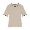 Il Suéter de Punto Pullover para Mujer 2026 Verano Nuevo, Top de Moda Minimalista de Cuello Redondo de Manga Corta