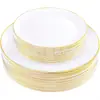 Producto Más Vendido Transfronterizo Platos Desechables de Plástico de 7.5 Pulgadas 10 Pulgadas Set de Platos Redondos Blancos Fabricante Venta al por Mayor Suministro de Platos de Cena