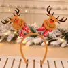 Novas Decorações de Natal Xadrez Retrô Velho Headband de Mola Fivela de Cabelo Suprimentos para Atmosfera de Feriado Arranjo de Natal
