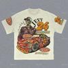 Camiseta de Hombre con Estampado Americano, Estilo Vintage Y2K, Camiseta Oversize de Algodón Puro, Ropa Gótica para Mujer de Pareja, Patrón Gótico Harajuku