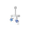 Joyería para perforar el ombligo, piercing para el ombligo, broche de estrella cruzada, anillo para el ombligo, hebilla para el ombligo, venta al por mayor, transfronteriza en Amazon