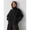 Chaqueta de Silueta Suave y Esponjosa de Lana de Alpaca, Estilo Mismo de Fujii Shu, con Cuello Alto Tipo Bucle, para Mujer