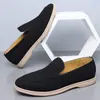 Mocasines casuales de cuero para hombre transfronterizos, zapatos slip-on de gamuza retro, mocasines perezosos estilo 'old money' para el día a día