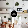 Reloj de Pared de Alto Gama Transfronterizo con Efecto 2D Hoja Verde Moda Creativo Decorativo de Cuarzo Sala de Estar Silencioso de Madera