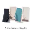 Novo cachecol de malha de cashmere com blocos de cor para outono e inverno, macio e confortável, grosso e quente, adequado para homens e mulheres
